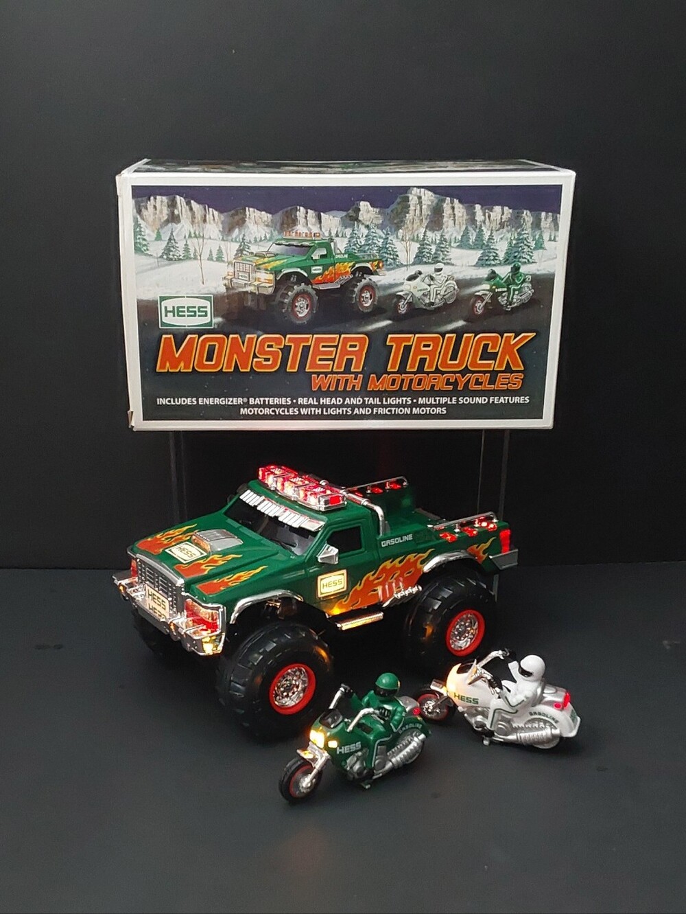 HESS Monster Truck with Motorcycles - Kids Toy